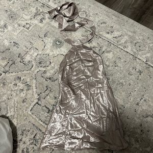 Silver Meshki mini dress size small.